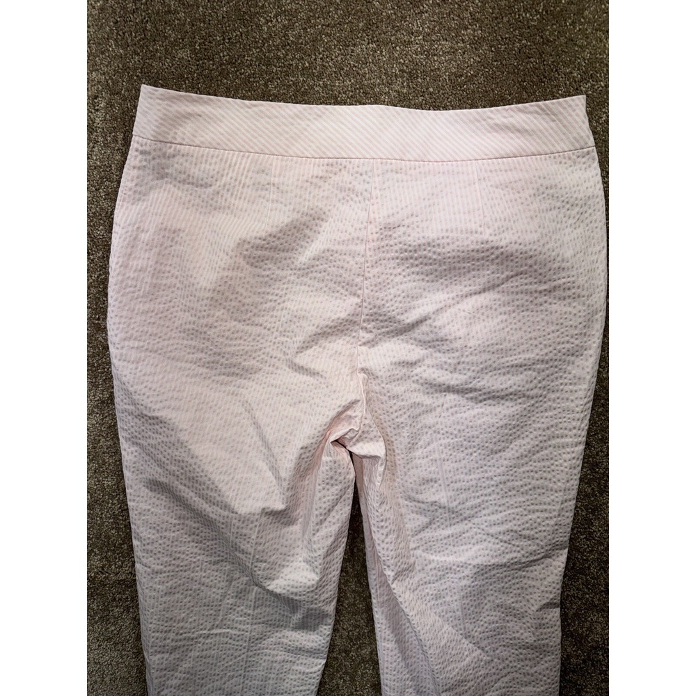 Anne Klein Women's  Capri Pants Size 6 - Seersucker Striped Cropped Leg‎ Detail - Picture 11 of 11
